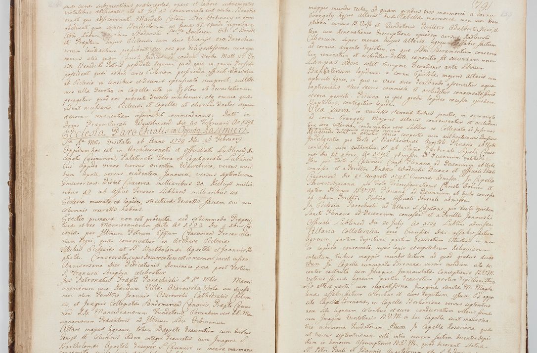 Zdjęcie nr 95 dla obiektu archiwalnego: Visitatio in archidiaconatu Lublinensi duorum decanatuum, nempe: Casimiriensis et Solecensis sub auspiciis Cel. Principis R.D. Andreae Stanislai Kostka in Załuskie Załuski, episcopi Cracoviensis, ducis Severiae, per me Casimirium Josephum Dziewulski, cantorem Collegiatae Opatoviensis, praepositum Wislicensem, parochum Chmieloviensem, decanum Sochaczoviensem a.D. 1748 expedita