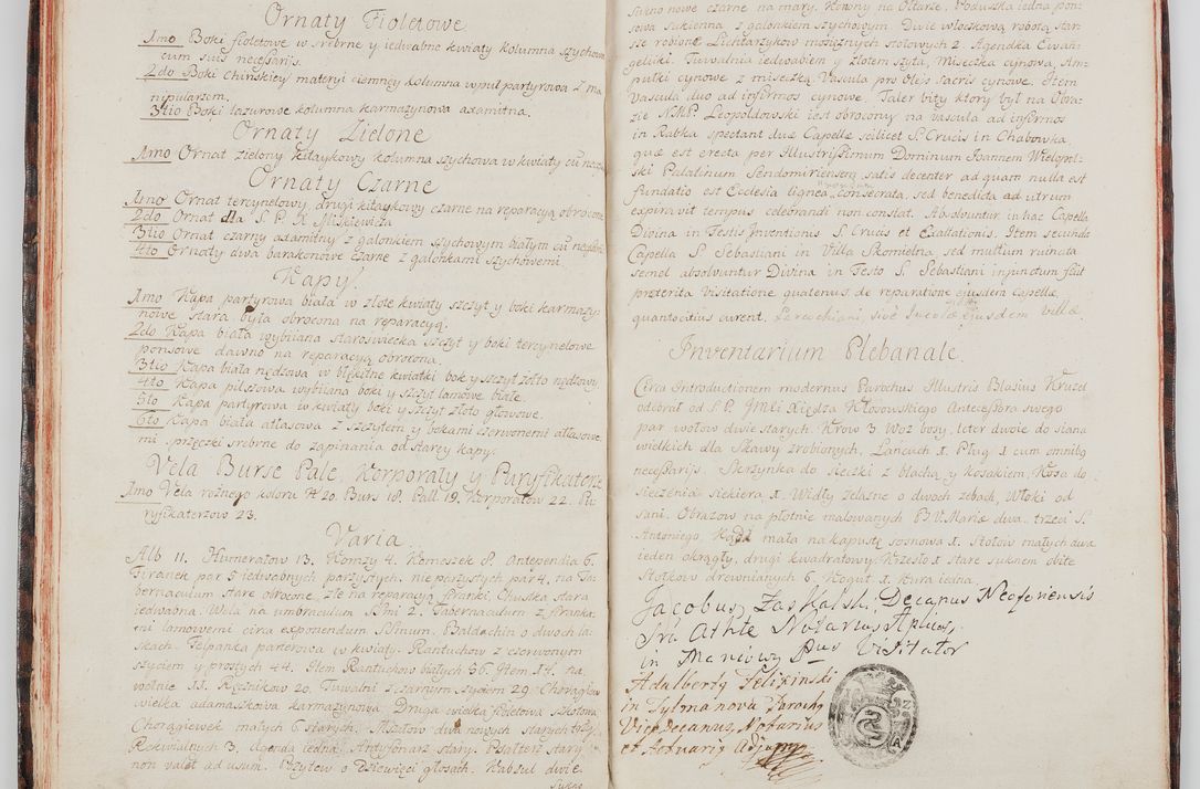 Zdjęcie nr 44 dla obiektu archiwalnego: Visitatio decanatus Neoforiensis per R.D. Jacobum Zaskalski, Sacra suthoritate Apostolica publicum notarium, in Maniowy parochum, decanum Neoforiensem in anno 1765 die 30 Januarii inchoata, ex post sequentibus diebus et mensibus expedita, R.D. Francisco de Potkana Potkański, episcopo Patarensi, suffraganeo, canonico, vicario in spiritualibus et officiali generali Cracoviensi dedicata et devota