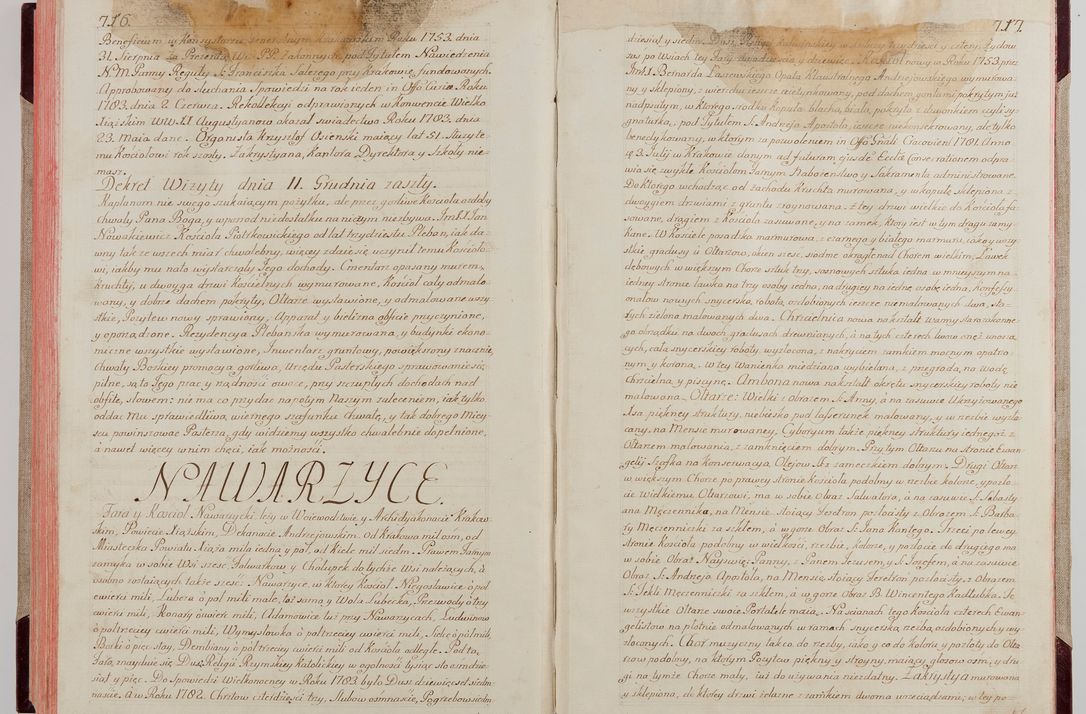 Zdjęcie nr 387 dla obiektu archiwalnego: Akta wizyty pod rządem dyecezyą J.O. Michała Jerzego Ciołka Xsiążęcia Poniatowskiego, biskupa płockiego, księcia pułtuskiego, koadiutora z całą jurysdykcją krakowksiego, xiążęcia siewierskiego, opata kommendataryusza czerwińskiego, dziekana warszawskiego, orderów Orła Białego i Świętego Stanisława kawalera, trzech dekanatów: proszowickiego, xiążnickiego i andrzejewskiego przez W.IMC.X Jacka Kochańskiego, kanonika sandomierskiego, plebana trojeckiego w roku 1783 odprawioney wypisane