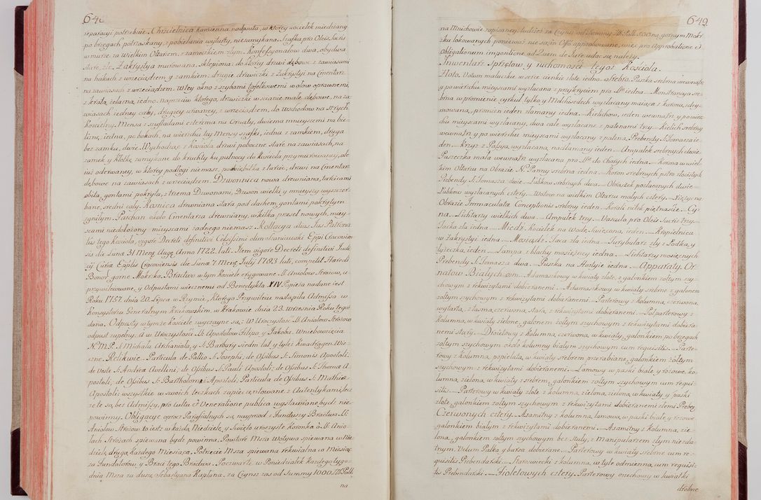 Zdjęcie nr 350 dla obiektu archiwalnego: Akta wizyty pod rządem dyecezyą J.O. Michała Jerzego Ciołka Xsiążęcia Poniatowskiego, biskupa płockiego, księcia pułtuskiego, koadiutora z całą jurysdykcją krakowksiego, xiążęcia siewierskiego, opata kommendataryusza czerwińskiego, dziekana warszawskiego, orderów Orła Białego i Świętego Stanisława kawalera, trzech dekanatów: proszowickiego, xiążnickiego i andrzejewskiego przez W.IMC.X Jacka Kochańskiego, kanonika sandomierskiego, plebana trojeckiego w roku 1783 odprawioney wypisane