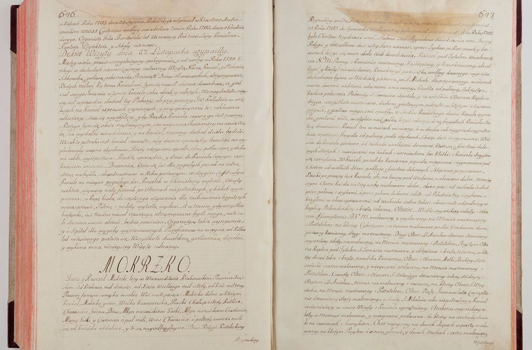 Zdjęcie nr 349 dla obiektu archiwalnego: Akta wizyty pod rządem dyecezyą J.O. Michała Jerzego Ciołka Xsiążęcia Poniatowskiego, biskupa płockiego, księcia pułtuskiego, koadiutora z całą jurysdykcją krakowksiego, xiążęcia siewierskiego, opata kommendataryusza czerwińskiego, dziekana warszawskiego, orderów Orła Białego i Świętego Stanisława kawalera, trzech dekanatów: proszowickiego, xiążnickiego i andrzejewskiego przez W.IMC.X Jacka Kochańskiego, kanonika sandomierskiego, plebana trojeckiego w roku 1783 odprawioney wypisane