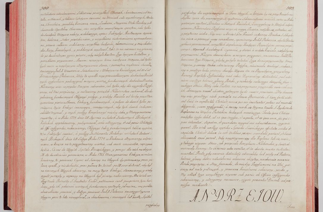 Zdjęcie nr 320 dla obiektu archiwalnego: Akta wizyty pod rządem dyecezyą J.O. Michała Jerzego Ciołka Xsiążęcia Poniatowskiego, biskupa płockiego, księcia pułtuskiego, koadiutora z całą jurysdykcją krakowksiego, xiążęcia siewierskiego, opata kommendataryusza czerwińskiego, dziekana warszawskiego, orderów Orła Białego i Świętego Stanisława kawalera, trzech dekanatów: proszowickiego, xiążnickiego i andrzejewskiego przez W.IMC.X Jacka Kochańskiego, kanonika sandomierskiego, plebana trojeckiego w roku 1783 odprawioney wypisane