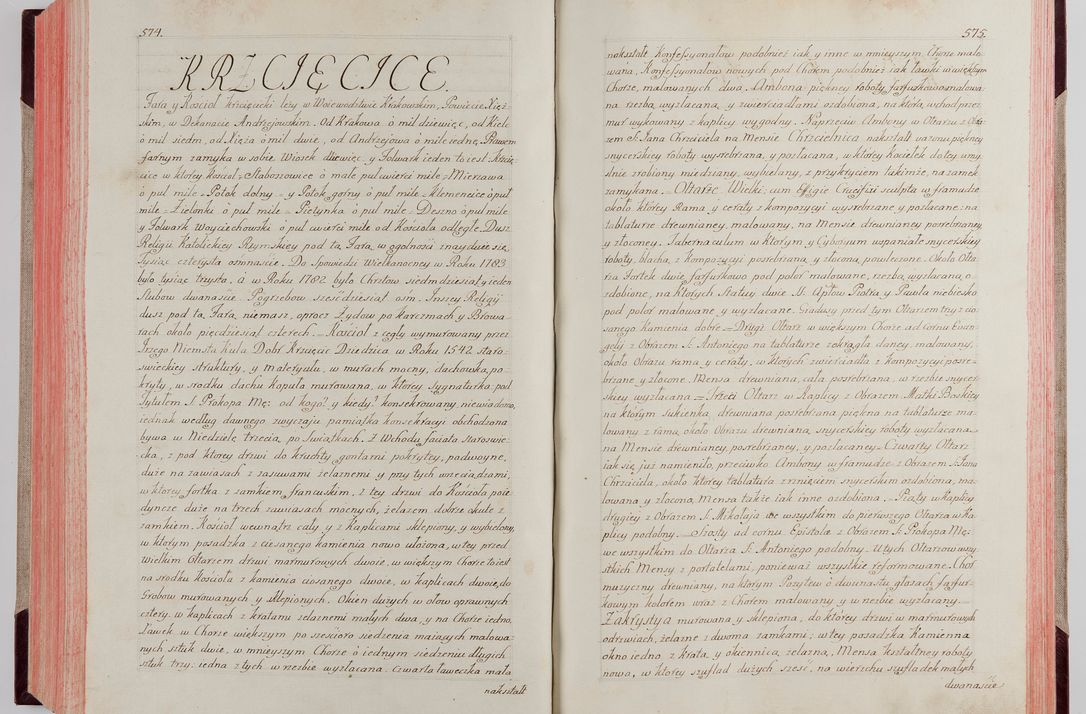 Zdjęcie nr 312 dla obiektu archiwalnego: Akta wizyty pod rządem dyecezyą J.O. Michała Jerzego Ciołka Xsiążęcia Poniatowskiego, biskupa płockiego, księcia pułtuskiego, koadiutora z całą jurysdykcją krakowksiego, xiążęcia siewierskiego, opata kommendataryusza czerwińskiego, dziekana warszawskiego, orderów Orła Białego i Świętego Stanisława kawalera, trzech dekanatów: proszowickiego, xiążnickiego i andrzejewskiego przez W.IMC.X Jacka Kochańskiego, kanonika sandomierskiego, plebana trojeckiego w roku 1783 odprawioney wypisane