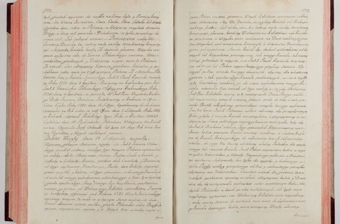 Zdjęcie nr 311 dla obiektu archiwalnego: Akta wizyty pod rządem dyecezyą J.O. Michała Jerzego Ciołka Xsiążęcia Poniatowskiego, biskupa płockiego, księcia pułtuskiego, koadiutora z całą jurysdykcją krakowksiego, xiążęcia siewierskiego, opata kommendataryusza czerwińskiego, dziekana warszawskiego, orderów Orła Białego i Świętego Stanisława kawalera, trzech dekanatów: proszowickiego, xiążnickiego i andrzejewskiego przez W.IMC.X Jacka Kochańskiego, kanonika sandomierskiego, plebana trojeckiego w roku 1783 odprawioney wypisane