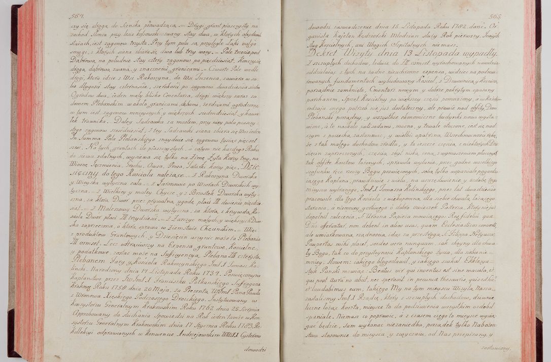 Zdjęcie nr 307 dla obiektu archiwalnego: Akta wizyty pod rządem dyecezyą J.O. Michała Jerzego Ciołka Xsiążęcia Poniatowskiego, biskupa płockiego, księcia pułtuskiego, koadiutora z całą jurysdykcją krakowksiego, xiążęcia siewierskiego, opata kommendataryusza czerwińskiego, dziekana warszawskiego, orderów Orła Białego i Świętego Stanisława kawalera, trzech dekanatów: proszowickiego, xiążnickiego i andrzejewskiego przez W.IMC.X Jacka Kochańskiego, kanonika sandomierskiego, plebana trojeckiego w roku 1783 odprawioney wypisane