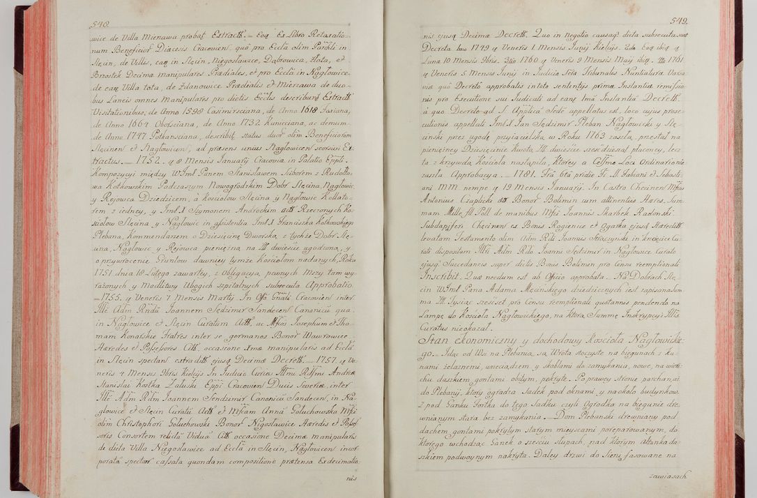 Zdjęcie nr 299 dla obiektu archiwalnego: Akta wizyty pod rządem dyecezyą J.O. Michała Jerzego Ciołka Xsiążęcia Poniatowskiego, biskupa płockiego, księcia pułtuskiego, koadiutora z całą jurysdykcją krakowksiego, xiążęcia siewierskiego, opata kommendataryusza czerwińskiego, dziekana warszawskiego, orderów Orła Białego i Świętego Stanisława kawalera, trzech dekanatów: proszowickiego, xiążnickiego i andrzejewskiego przez W.IMC.X Jacka Kochańskiego, kanonika sandomierskiego, plebana trojeckiego w roku 1783 odprawioney wypisane