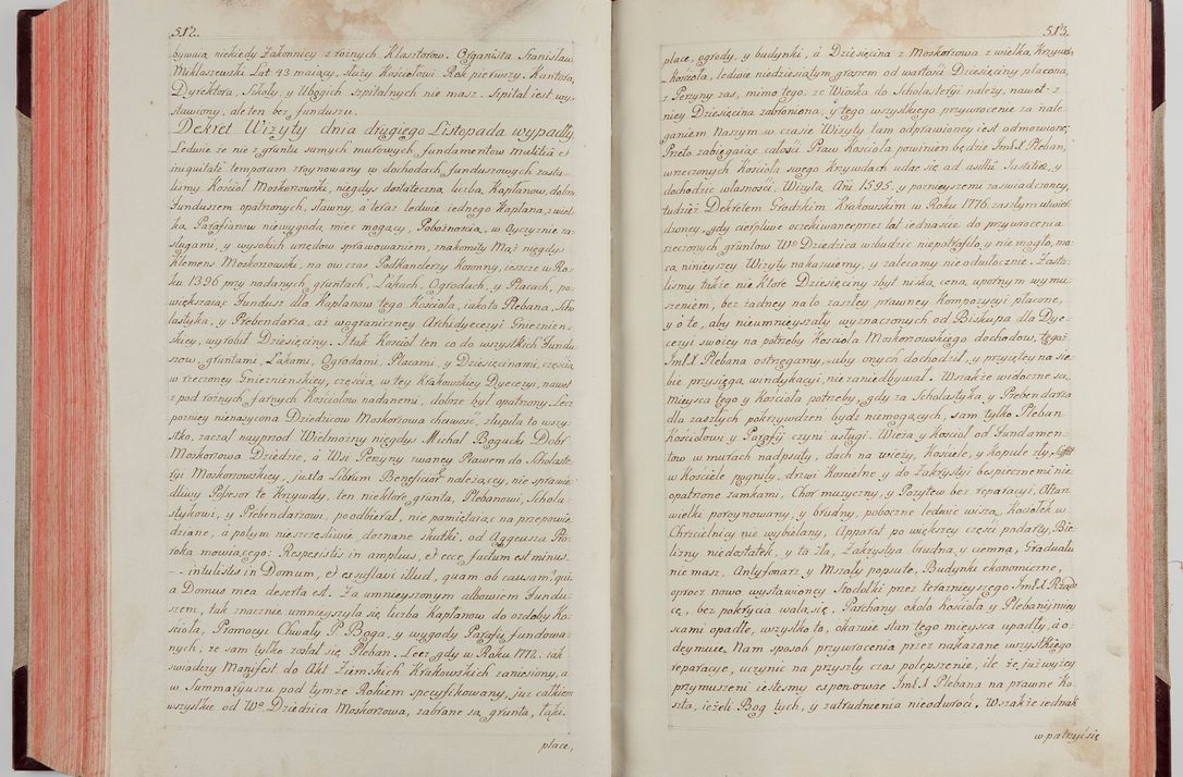 Zdjęcie nr 278 dla obiektu archiwalnego: Akta wizyty pod rządem dyecezyą J.O. Michała Jerzego Ciołka Xsiążęcia Poniatowskiego, biskupa płockiego, księcia pułtuskiego, koadiutora z całą jurysdykcją krakowksiego, xiążęcia siewierskiego, opata kommendataryusza czerwińskiego, dziekana warszawskiego, orderów Orła Białego i Świętego Stanisława kawalera, trzech dekanatów: proszowickiego, xiążnickiego i andrzejewskiego przez W.IMC.X Jacka Kochańskiego, kanonika sandomierskiego, plebana trojeckiego w roku 1783 odprawioney wypisane