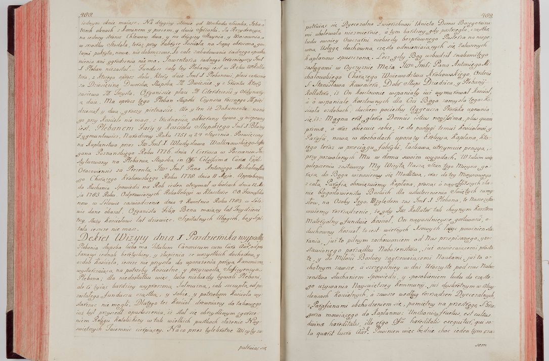 Zdjęcie nr 266 dla obiektu archiwalnego: Akta wizyty pod rządem dyecezyą J.O. Michała Jerzego Ciołka Xsiążęcia Poniatowskiego, biskupa płockiego, księcia pułtuskiego, koadiutora z całą jurysdykcją krakowksiego, xiążęcia siewierskiego, opata kommendataryusza czerwińskiego, dziekana warszawskiego, orderów Orła Białego i Świętego Stanisława kawalera, trzech dekanatów: proszowickiego, xiążnickiego i andrzejewskiego przez W.IMC.X Jacka Kochańskiego, kanonika sandomierskiego, plebana trojeckiego w roku 1783 odprawioney wypisane