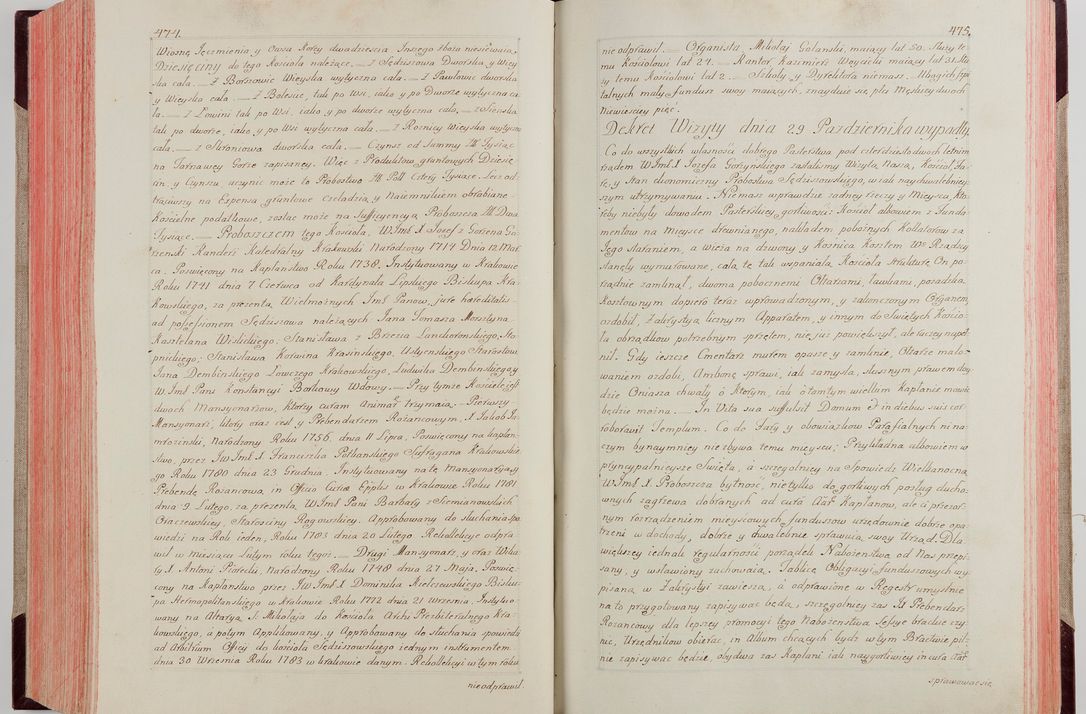 Zdjęcie nr 258 dla obiektu archiwalnego: Akta wizyty pod rządem dyecezyą J.O. Michała Jerzego Ciołka Xsiążęcia Poniatowskiego, biskupa płockiego, księcia pułtuskiego, koadiutora z całą jurysdykcją krakowksiego, xiążęcia siewierskiego, opata kommendataryusza czerwińskiego, dziekana warszawskiego, orderów Orła Białego i Świętego Stanisława kawalera, trzech dekanatów: proszowickiego, xiążnickiego i andrzejewskiego przez W.IMC.X Jacka Kochańskiego, kanonika sandomierskiego, plebana trojeckiego w roku 1783 odprawioney wypisane