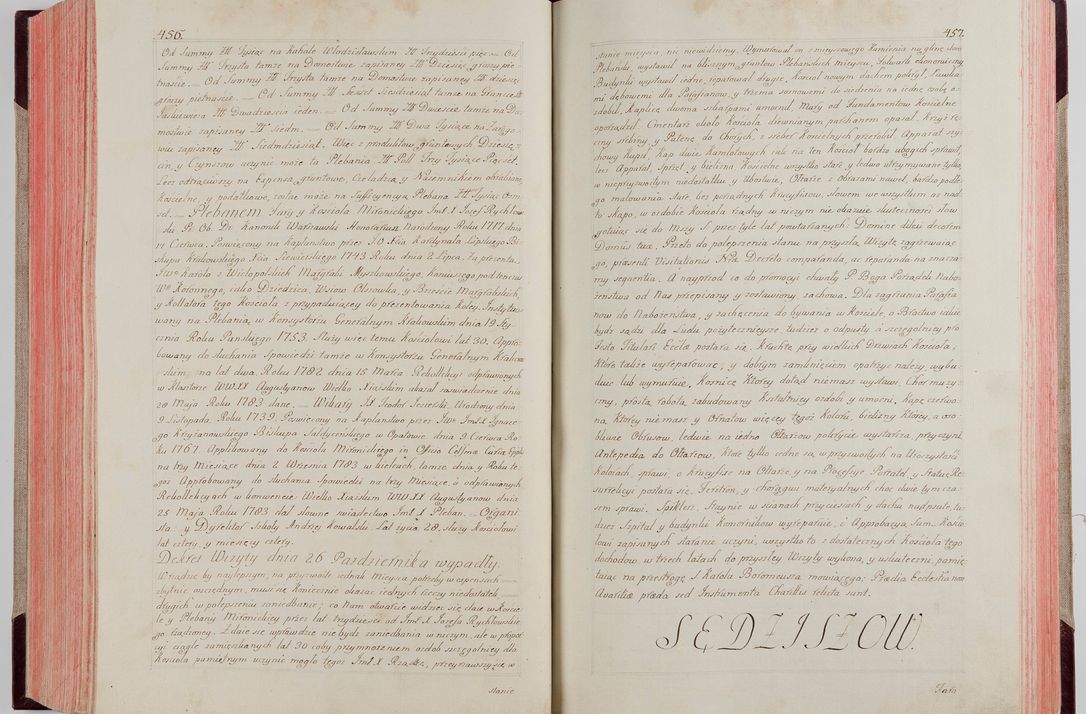 Zdjęcie nr 248 dla obiektu archiwalnego: Akta wizyty pod rządem dyecezyą J.O. Michała Jerzego Ciołka Xsiążęcia Poniatowskiego, biskupa płockiego, księcia pułtuskiego, koadiutora z całą jurysdykcją krakowksiego, xiążęcia siewierskiego, opata kommendataryusza czerwińskiego, dziekana warszawskiego, orderów Orła Białego i Świętego Stanisława kawalera, trzech dekanatów: proszowickiego, xiążnickiego i andrzejewskiego przez W.IMC.X Jacka Kochańskiego, kanonika sandomierskiego, plebana trojeckiego w roku 1783 odprawioney wypisane