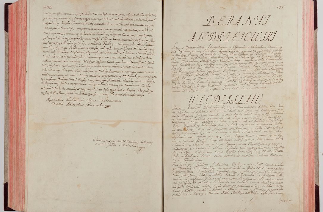 Zdjęcie nr 238 dla obiektu archiwalnego: Akta wizyty pod rządem dyecezyą J.O. Michała Jerzego Ciołka Xsiążęcia Poniatowskiego, biskupa płockiego, księcia pułtuskiego, koadiutora z całą jurysdykcją krakowksiego, xiążęcia siewierskiego, opata kommendataryusza czerwińskiego, dziekana warszawskiego, orderów Orła Białego i Świętego Stanisława kawalera, trzech dekanatów: proszowickiego, xiążnickiego i andrzejewskiego przez W.IMC.X Jacka Kochańskiego, kanonika sandomierskiego, plebana trojeckiego w roku 1783 odprawioney wypisane