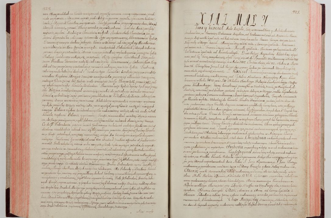 Zdjęcie nr 231 dla obiektu archiwalnego: Akta wizyty pod rządem dyecezyą J.O. Michała Jerzego Ciołka Xsiążęcia Poniatowskiego, biskupa płockiego, księcia pułtuskiego, koadiutora z całą jurysdykcją krakowksiego, xiążęcia siewierskiego, opata kommendataryusza czerwińskiego, dziekana warszawskiego, orderów Orła Białego i Świętego Stanisława kawalera, trzech dekanatów: proszowickiego, xiążnickiego i andrzejewskiego przez W.IMC.X Jacka Kochańskiego, kanonika sandomierskiego, plebana trojeckiego w roku 1783 odprawioney wypisane