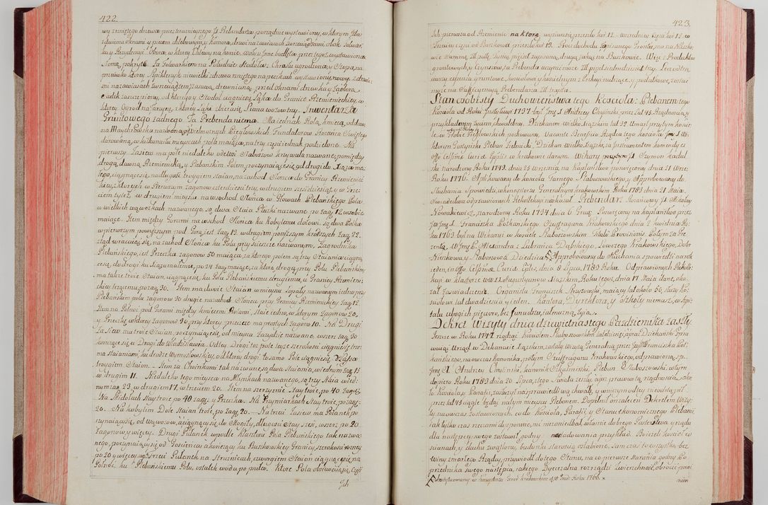 Zdjęcie nr 230 dla obiektu archiwalnego: Akta wizyty pod rządem dyecezyą J.O. Michała Jerzego Ciołka Xsiążęcia Poniatowskiego, biskupa płockiego, księcia pułtuskiego, koadiutora z całą jurysdykcją krakowksiego, xiążęcia siewierskiego, opata kommendataryusza czerwińskiego, dziekana warszawskiego, orderów Orła Białego i Świętego Stanisława kawalera, trzech dekanatów: proszowickiego, xiążnickiego i andrzejewskiego przez W.IMC.X Jacka Kochańskiego, kanonika sandomierskiego, plebana trojeckiego w roku 1783 odprawioney wypisane