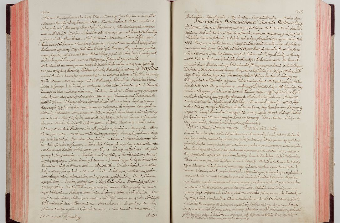 Zdjęcie nr 204 dla obiektu archiwalnego: Akta wizyty pod rządem dyecezyą J.O. Michała Jerzego Ciołka Xsiążęcia Poniatowskiego, biskupa płockiego, księcia pułtuskiego, koadiutora z całą jurysdykcją krakowksiego, xiążęcia siewierskiego, opata kommendataryusza czerwińskiego, dziekana warszawskiego, orderów Orła Białego i Świętego Stanisława kawalera, trzech dekanatów: proszowickiego, xiążnickiego i andrzejewskiego przez W.IMC.X Jacka Kochańskiego, kanonika sandomierskiego, plebana trojeckiego w roku 1783 odprawioney wypisane