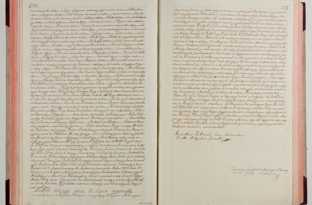 Zdjęcie nr 128 dla obiektu archiwalnego: Akta wizyty pod rządem dyecezyą J.O. Michała Jerzego Ciołka Xsiążęcia Poniatowskiego, biskupa płockiego, księcia pułtuskiego, koadiutora z całą jurysdykcją krakowksiego, xiążęcia siewierskiego, opata kommendataryusza czerwińskiego, dziekana warszawskiego, orderów Orła Białego i Świętego Stanisława kawalera, trzech dekanatów: proszowickiego, xiążnickiego i andrzejewskiego przez W.IMC.X Jacka Kochańskiego, kanonika sandomierskiego, plebana trojeckiego w roku 1783 odprawioney wypisane