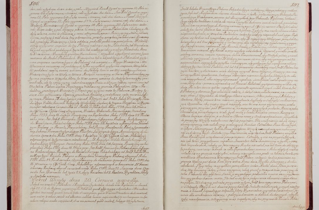 Zdjęcie nr 105 dla obiektu archiwalnego: Akta wizyty pod rządem dyecezyą J.O. Michała Jerzego Ciołka Xsiążęcia Poniatowskiego, biskupa płockiego, księcia pułtuskiego, koadiutora z całą jurysdykcją krakowksiego, xiążęcia siewierskiego, opata kommendataryusza czerwińskiego, dziekana warszawskiego, orderów Orła Białego i Świętego Stanisława kawalera, trzech dekanatów: proszowickiego, xiążnickiego i andrzejewskiego przez W.IMC.X Jacka Kochańskiego, kanonika sandomierskiego, plebana trojeckiego w roku 1783 odprawioney wypisane
