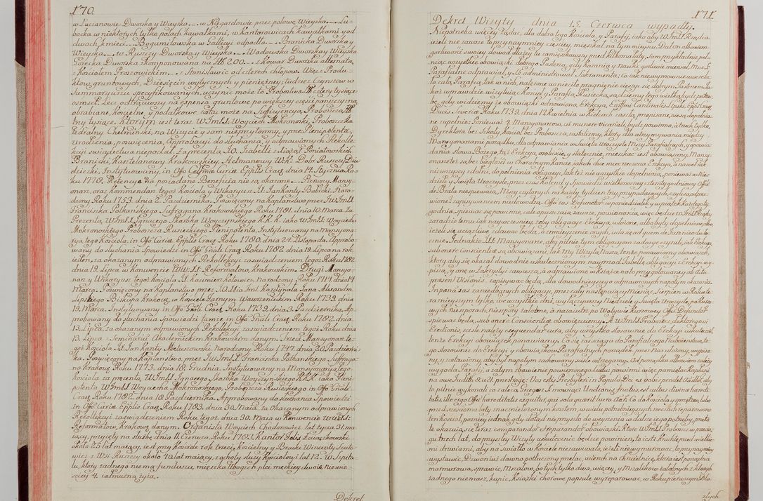 Zdjęcie nr 97 dla obiektu archiwalnego: Akta wizyty pod rządem dyecezyą J.O. Michała Jerzego Ciołka Xsiążęcia Poniatowskiego, biskupa płockiego, księcia pułtuskiego, koadiutora z całą jurysdykcją krakowksiego, xiążęcia siewierskiego, opata kommendataryusza czerwińskiego, dziekana warszawskiego, orderów Orła Białego i Świętego Stanisława kawalera, trzech dekanatów: proszowickiego, xiążnickiego i andrzejewskiego przez W.IMC.X Jacka Kochańskiego, kanonika sandomierskiego, plebana trojeckiego w roku 1783 odprawioney wypisane
