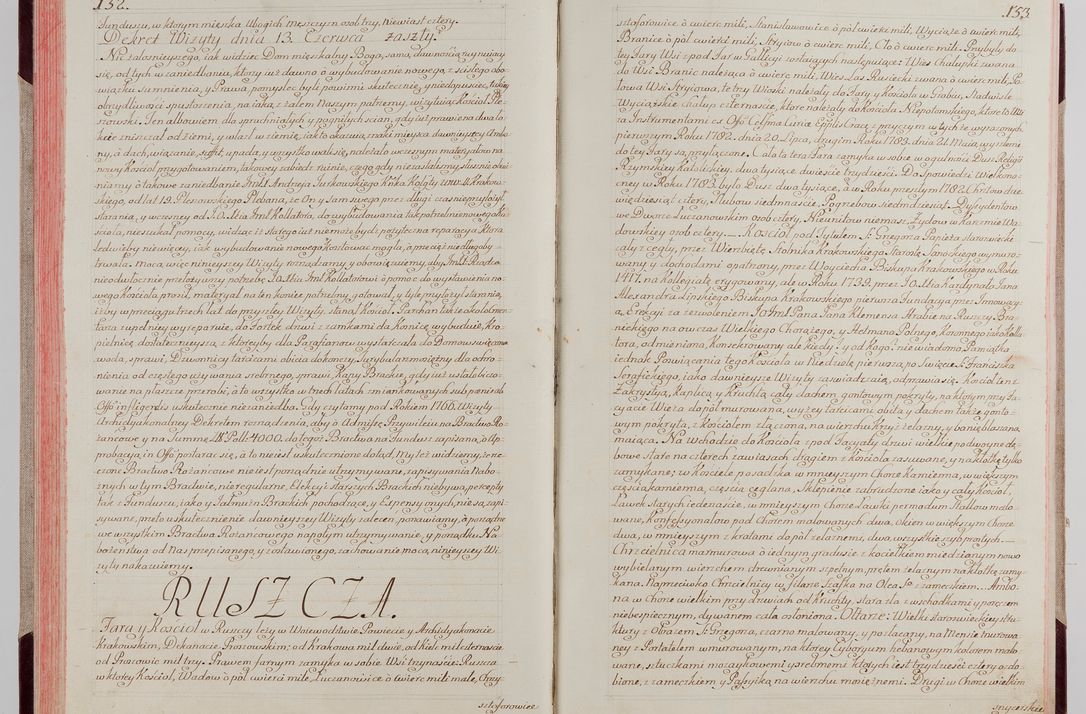 Zdjęcie nr 87 dla obiektu archiwalnego: Akta wizyty pod rządem dyecezyą J.O. Michała Jerzego Ciołka Xsiążęcia Poniatowskiego, biskupa płockiego, księcia pułtuskiego, koadiutora z całą jurysdykcją krakowksiego, xiążęcia siewierskiego, opata kommendataryusza czerwińskiego, dziekana warszawskiego, orderów Orła Białego i Świętego Stanisława kawalera, trzech dekanatów: proszowickiego, xiążnickiego i andrzejewskiego przez W.IMC.X Jacka Kochańskiego, kanonika sandomierskiego, plebana trojeckiego w roku 1783 odprawioney wypisane