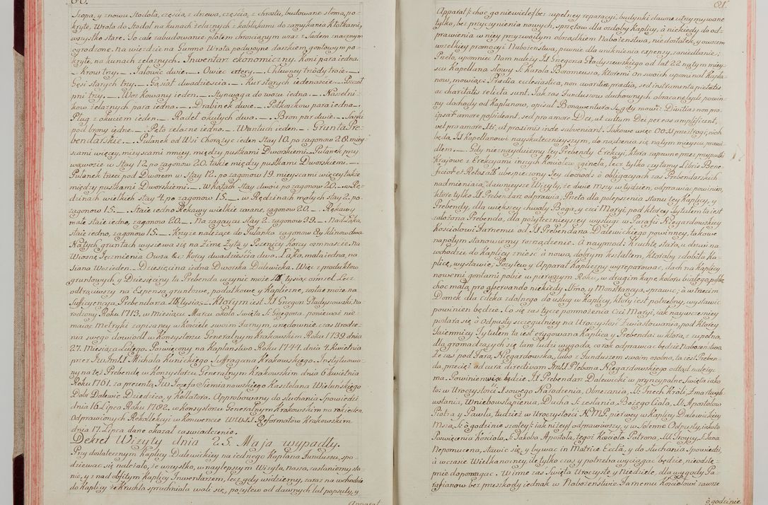 Zdjęcie nr 51 dla obiektu archiwalnego: Akta wizyty pod rządem dyecezyą J.O. Michała Jerzego Ciołka Xsiążęcia Poniatowskiego, biskupa płockiego, księcia pułtuskiego, koadiutora z całą jurysdykcją krakowksiego, xiążęcia siewierskiego, opata kommendataryusza czerwińskiego, dziekana warszawskiego, orderów Orła Białego i Świętego Stanisława kawalera, trzech dekanatów: proszowickiego, xiążnickiego i andrzejewskiego przez W.IMC.X Jacka Kochańskiego, kanonika sandomierskiego, plebana trojeckiego w roku 1783 odprawioney wypisane