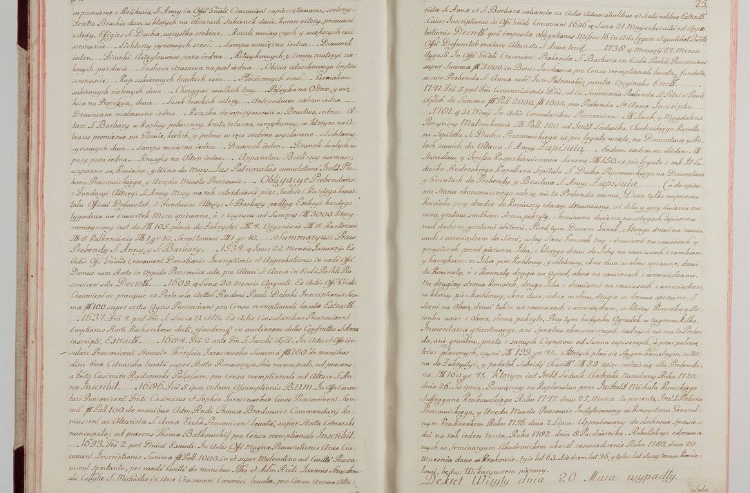 Zdjęcie nr 20 dla obiektu archiwalnego: Akta wizyty pod rządem dyecezyą J.O. Michała Jerzego Ciołka Xsiążęcia Poniatowskiego, biskupa płockiego, księcia pułtuskiego, koadiutora z całą jurysdykcją krakowksiego, xiążęcia siewierskiego, opata kommendataryusza czerwińskiego, dziekana warszawskiego, orderów Orła Białego i Świętego Stanisława kawalera, trzech dekanatów: proszowickiego, xiążnickiego i andrzejewskiego przez W.IMC.X Jacka Kochańskiego, kanonika sandomierskiego, plebana trojeckiego w roku 1783 odprawioney wypisane