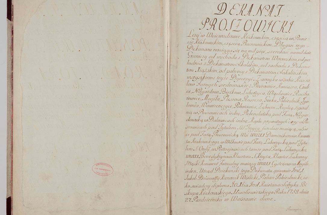 Zdjęcie nr 8 dla obiektu archiwalnego: Akta wizyty pod rządem dyecezyą J.O. Michała Jerzego Ciołka Xsiążęcia Poniatowskiego, biskupa płockiego, księcia pułtuskiego, koadiutora z całą jurysdykcją krakowksiego, xiążęcia siewierskiego, opata kommendataryusza czerwińskiego, dziekana warszawskiego, orderów Orła Białego i Świętego Stanisława kawalera, trzech dekanatów: proszowickiego, xiążnickiego i andrzejewskiego przez W.IMC.X Jacka Kochańskiego, kanonika sandomierskiego, plebana trojeckiego w roku 1783 odprawioney wypisane