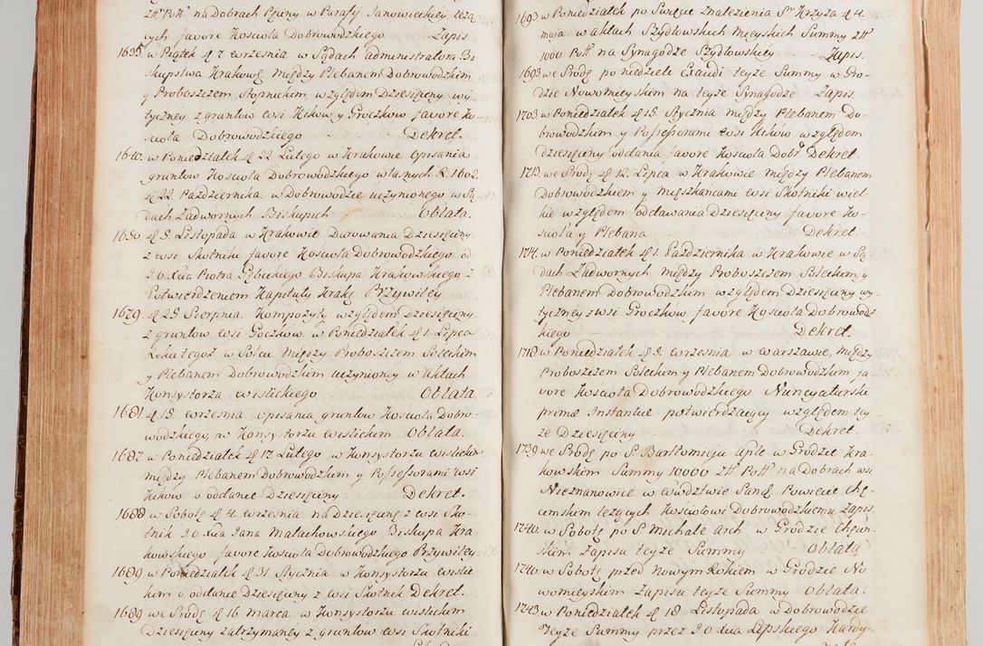 Zdjęcie nr 362 dla obiektu archiwalnego: Akta wizyty generalnej z woli i nakazu J.O. Xiążęcia Jm. Michała Jerzego Ciołka Poniatowskiego, biskupa płockiego, Xiążęcia pułtuskiego, koadiutora z całą jurysdykcją krakowskiego, Xiążęcia siewierskiego, opata kommendataryusza czerwińskiego, dziekana warszawskiego, orderów Orła Białego i św. Stanisława kawalera, w czterech dekanatach: Pacanowskim, Opatowskim, Witowskim i Sokolińskim przez Jmi Xiędza Antoniego Franciszka Dunina Kozickiego, Kollegiaty Pileckiej dziekana od dnia 15 miesiąca maja do dnia 22 października roku Pańskiego 1783 odprawionej