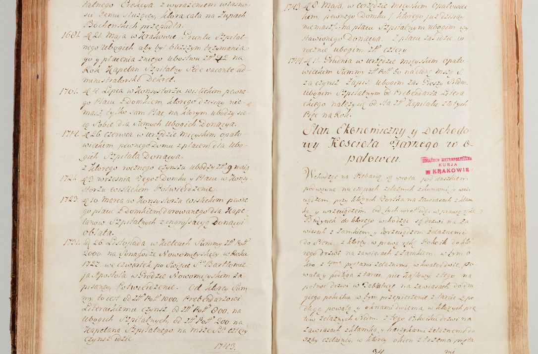 Zdjęcie nr 278 dla obiektu archiwalnego: Akta wizyty generalnej z woli i nakazu J.O. Xiążęcia Jm. Michała Jerzego Ciołka Poniatowskiego, biskupa płockiego, Xiążęcia pułtuskiego, koadiutora z całą jurysdykcją krakowskiego, Xiążęcia siewierskiego, opata kommendataryusza czerwińskiego, dziekana warszawskiego, orderów Orła Białego i św. Stanisława kawalera, w czterech dekanatach: Pacanowskim, Opatowskim, Witowskim i Sokolińskim przez Jmi Xiędza Antoniego Franciszka Dunina Kozickiego, Kollegiaty Pileckiej dziekana od dnia 15 miesiąca maja do dnia 22 października roku Pańskiego 1783 odprawionej