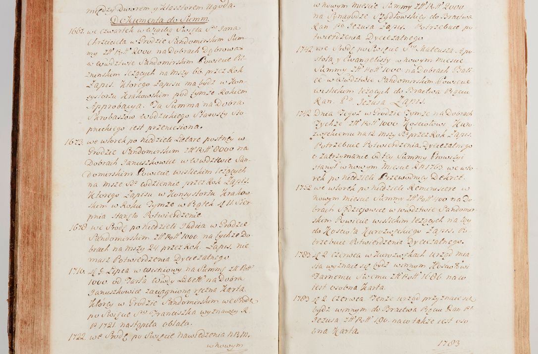 Zdjęcie nr 178 dla obiektu archiwalnego: Akta wizyty generalnej z woli i nakazu J.O. Xiążęcia Jm. Michała Jerzego Ciołka Poniatowskiego, biskupa płockiego, Xiążęcia pułtuskiego, koadiutora z całą jurysdykcją krakowskiego, Xiążęcia siewierskiego, opata kommendataryusza czerwińskiego, dziekana warszawskiego, orderów Orła Białego i św. Stanisława kawalera, w czterech dekanatach: Pacanowskim, Opatowskim, Witowskim i Sokolińskim przez Jmi Xiędza Antoniego Franciszka Dunina Kozickiego, Kollegiaty Pileckiej dziekana od dnia 15 miesiąca maja do dnia 22 października roku Pańskiego 1783 odprawionej