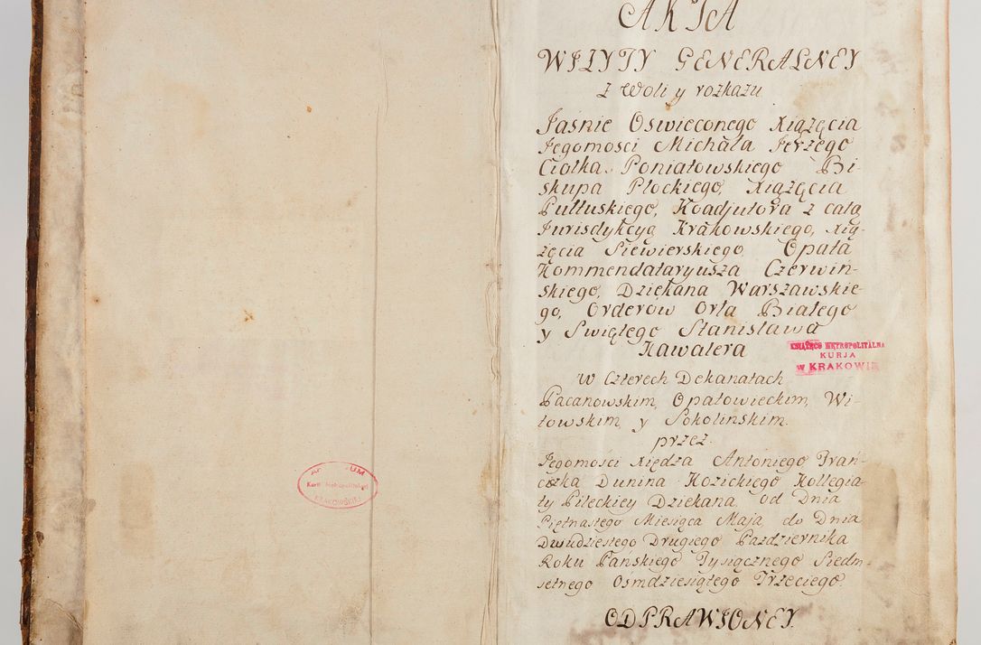 Zdjęcie nr 7 dla obiektu archiwalnego: Akta wizyty generalnej z woli i nakazu J.O. Xiążęcia Jm. Michała Jerzego Ciołka Poniatowskiego, biskupa płockiego, Xiążęcia pułtuskiego, koadiutora z całą jurysdykcją krakowskiego, Xiążęcia siewierskiego, opata kommendataryusza czerwińskiego, dziekana warszawskiego, orderów Orła Białego i św. Stanisława kawalera, w czterech dekanatach: Pacanowskim, Opatowskim, Witowskim i Sokolińskim przez Jmi Xiędza Antoniego Franciszka Dunina Kozickiego, Kollegiaty Pileckiej dziekana od dnia 15 miesiąca maja do dnia 22 października roku Pańskiego 1783 odprawionej