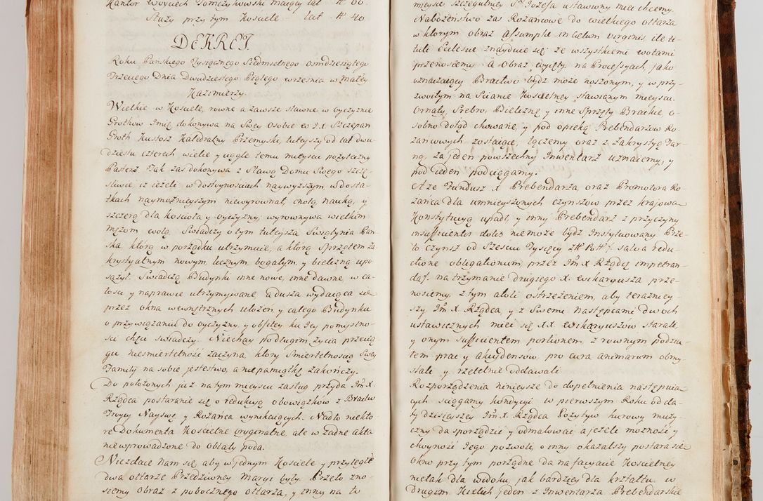 Zdjęcie nr 576 dla obiektu archiwalnego: Akta wizyty generalnej z woli i nakazu J.O. Xiążęcia Jm. Michała Jerzego Ciołka Poniatowskiego, biskupa płockiego, Xiążęcia pułtuskiego, koadiutora z całą jurysdykcją krakowskiego, Xiążęcia siewierskiego, opata kommendataryusza czerwińskiego, dziekana warszawskiego, orderów Orła Białego i św. Stanisława kawalera, w czterech dekanatach: Pacanowskim, Opatowskim, Witowskim i Sokolińskim przez Jmi Xiędza Antoniego Franciszka Dunina Kozickiego, Kollegiaty Pileckiej dziekana od dnia 15 miesiąca maja do dnia 22 października roku Pańskiego 1783 odprawionej