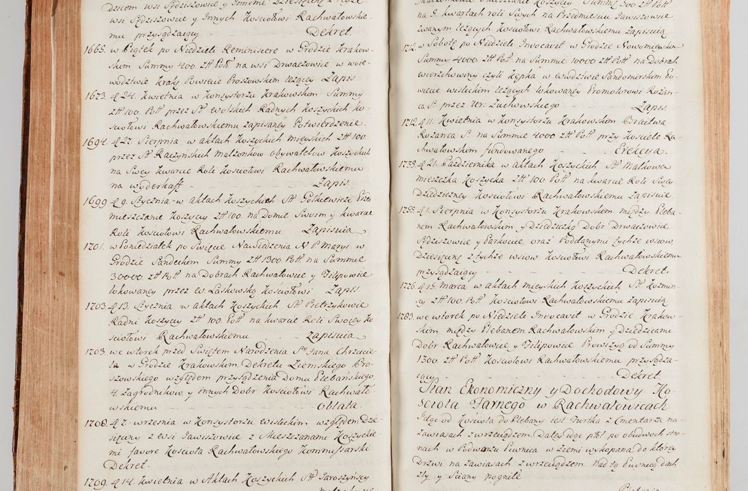 Zdjęcie nr 460 dla obiektu archiwalnego: Akta wizyty generalnej z woli i nakazu J.O. Xiążęcia Jm. Michała Jerzego Ciołka Poniatowskiego, biskupa płockiego, Xiążęcia pułtuskiego, koadiutora z całą jurysdykcją krakowskiego, Xiążęcia siewierskiego, opata kommendataryusza czerwińskiego, dziekana warszawskiego, orderów Orła Białego i św. Stanisława kawalera, w czterech dekanatach: Pacanowskim, Opatowskim, Witowskim i Sokolińskim przez Jmi Xiędza Antoniego Franciszka Dunina Kozickiego, Kollegiaty Pileckiej dziekana od dnia 15 miesiąca maja do dnia 22 października roku Pańskiego 1783 odprawionej