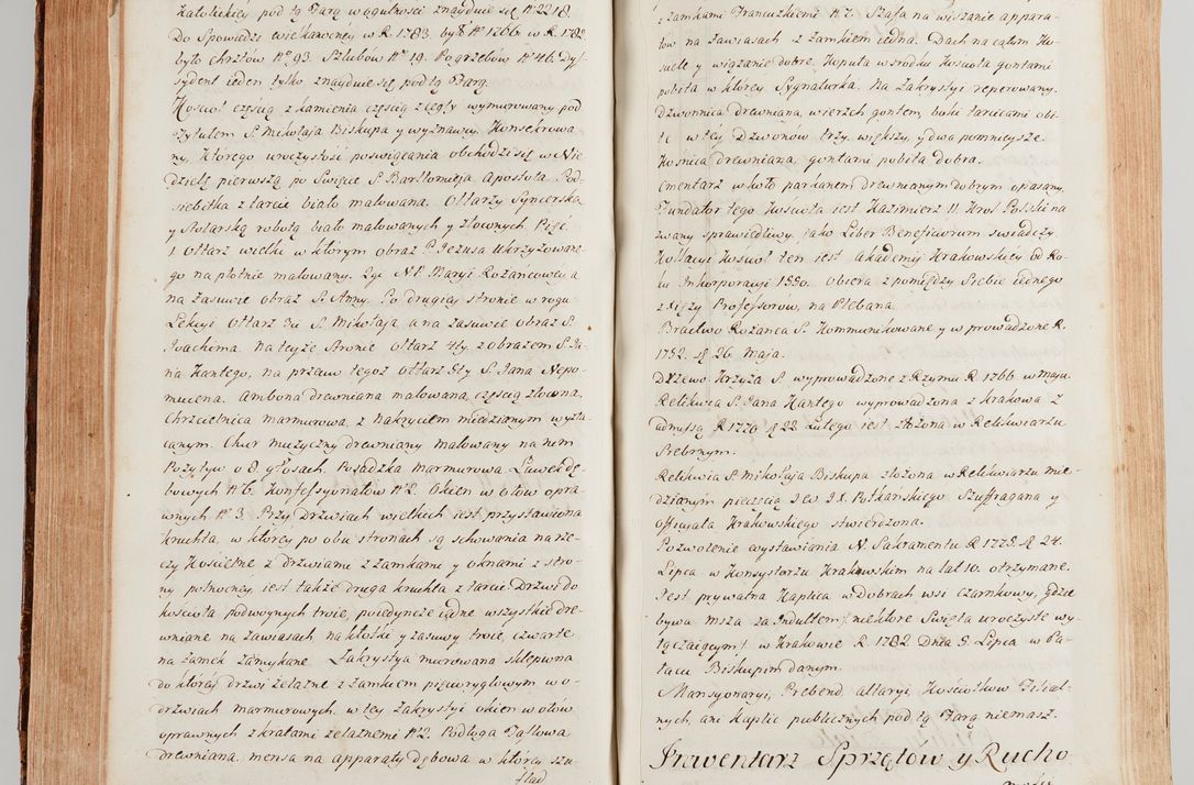 Zdjęcie nr 392 dla obiektu archiwalnego: Akta wizyty generalnej z woli i nakazu J.O. Xiążęcia Jm. Michała Jerzego Ciołka Poniatowskiego, biskupa płockiego, Xiążęcia pułtuskiego, koadiutora z całą jurysdykcją krakowskiego, Xiążęcia siewierskiego, opata kommendataryusza czerwińskiego, dziekana warszawskiego, orderów Orła Białego i św. Stanisława kawalera, w czterech dekanatach: Pacanowskim, Opatowskim, Witowskim i Sokolińskim przez Jmi Xiędza Antoniego Franciszka Dunina Kozickiego, Kollegiaty Pileckiej dziekana od dnia 15 miesiąca maja do dnia 22 października roku Pańskiego 1783 odprawionej