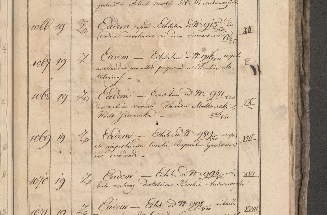 Zdjęcie nr 267 dla obiektu archiwalnego: Protocollon exhibitorum consistorii metropolitani Leopoliensis ex anno 1819