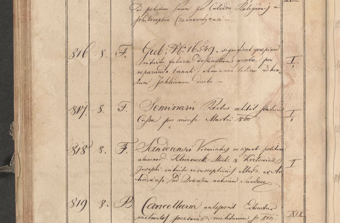 Zdjęcie nr 305 dla obiektu archiwalnego: Protocollon exhibitorum consistorii metropolitani Leopoliensis ex anno 1819