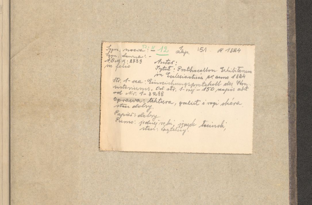 Zdjęcie nr 307 dla obiektu archiwalnego: Protocollon exhibitorum i Ecclesiastus ex anno 1824