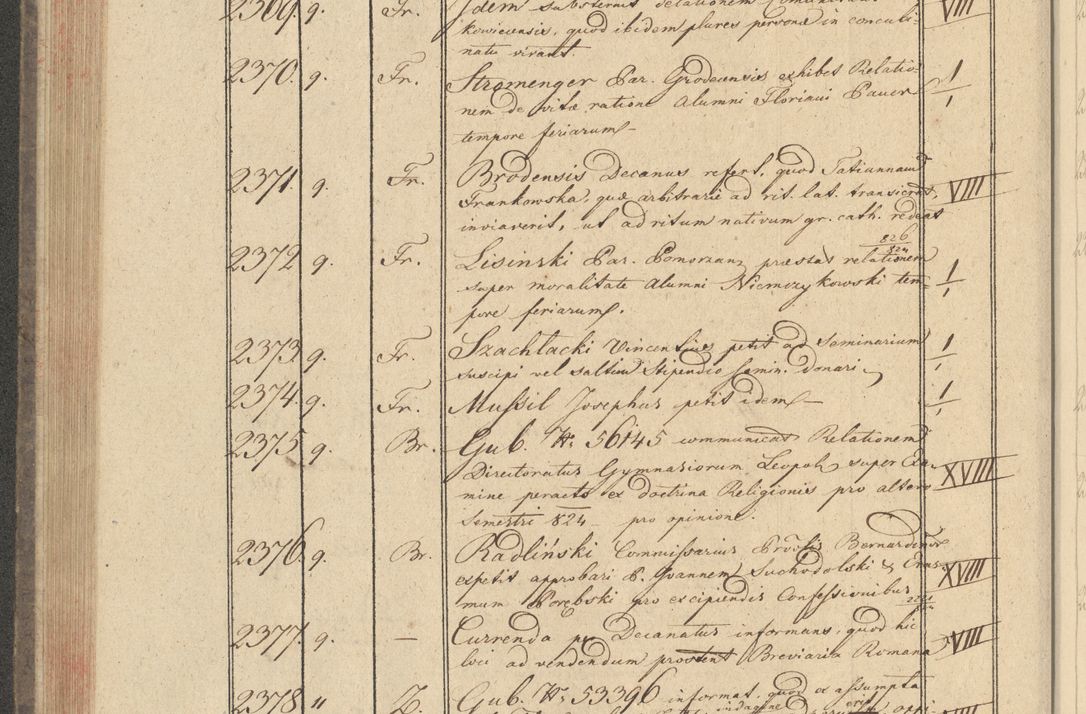 Zdjęcie nr 222 dla obiektu archiwalnego: Protocollon exhibitorum i Ecclesiastus ex anno 1824