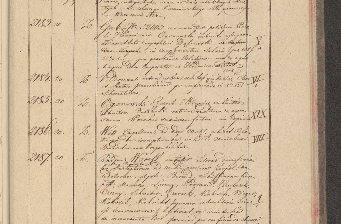 Zdjęcie nr 207 dla obiektu archiwalnego: Protocollon exhibitorum i Ecclesiastus ex anno 1824
