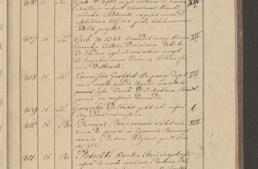Zdjęcie nr 45 dla obiektu archiwalnego: Protocollon exhibitorum i Ecclesiastus ex anno 1824