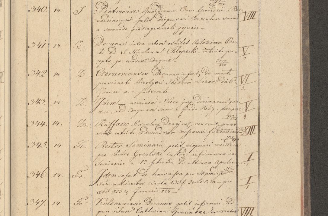 Zdjęcie nr 39 dla obiektu archiwalnego: Protocollon exhibitorum i Ecclesiastus ex anno 1824