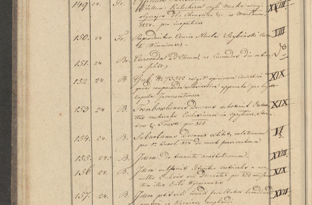 Zdjęcie nr 22 dla obiektu archiwalnego: Protocollon exhibitorum i Ecclesiastus ex anno 1824