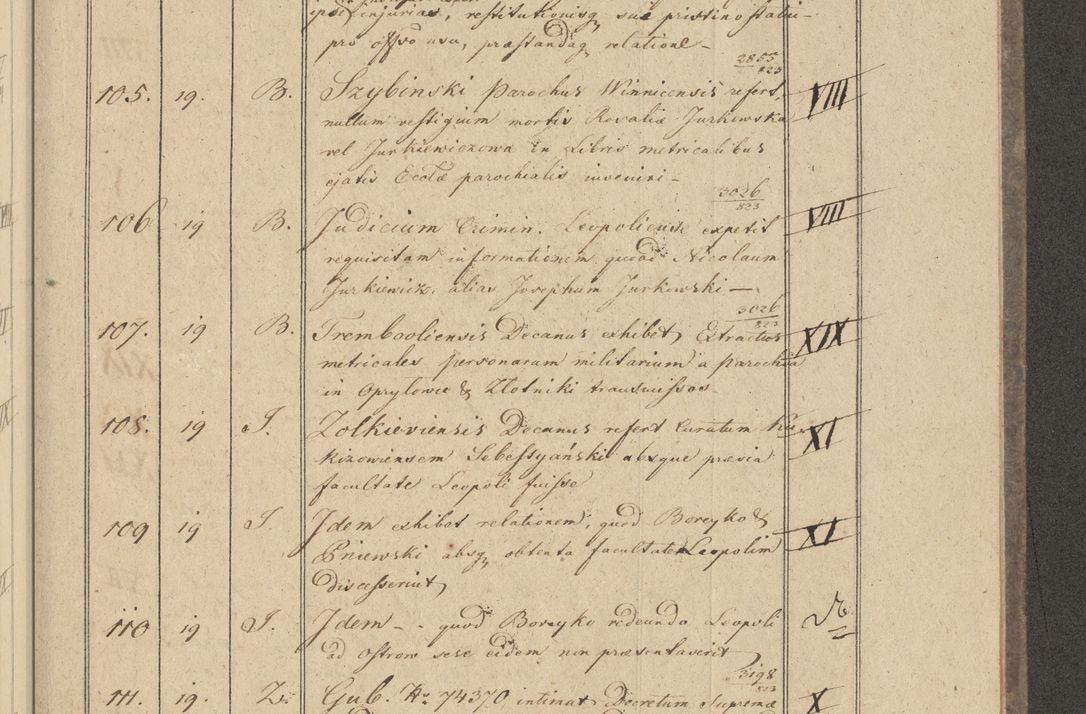 Zdjęcie nr 17 dla obiektu archiwalnego: Protocollon exhibitorum i Ecclesiastus ex anno 1824
