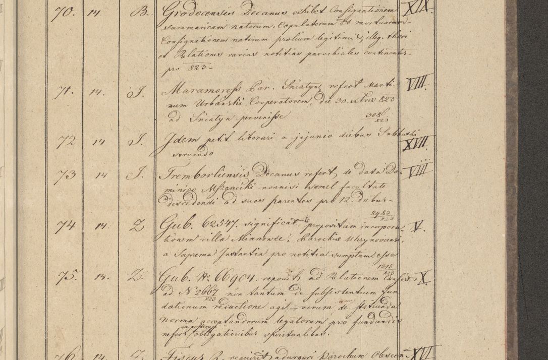 Zdjęcie nr 13 dla obiektu archiwalnego: Protocollon exhibitorum i Ecclesiastus ex anno 1824