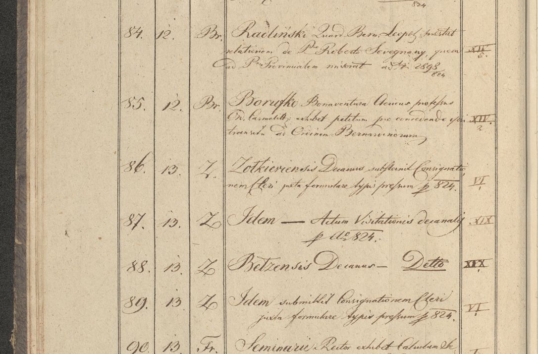 Zdjęcie nr 15 dla obiektu archiwalnego: Protocollon exhibitorum in Ecclesiasticis ex anno 1825