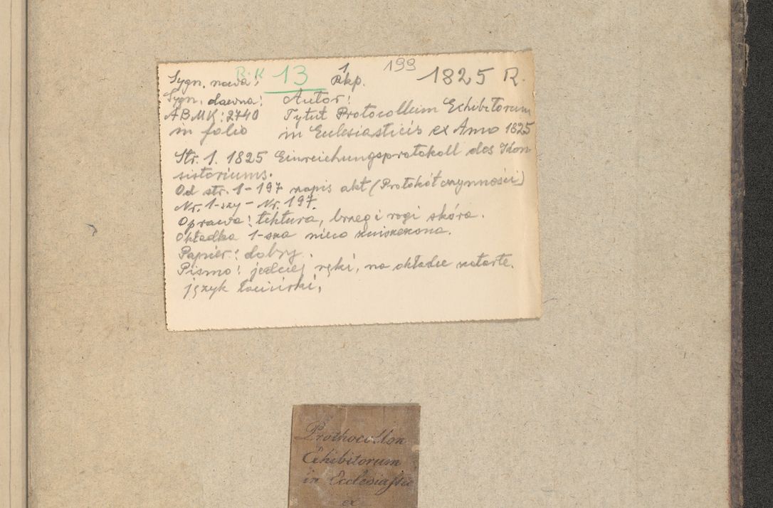 Zdjęcie nr 400 dla obiektu archiwalnego: Protocollon exhibitorum in Ecclesiasticis ex anno 1825