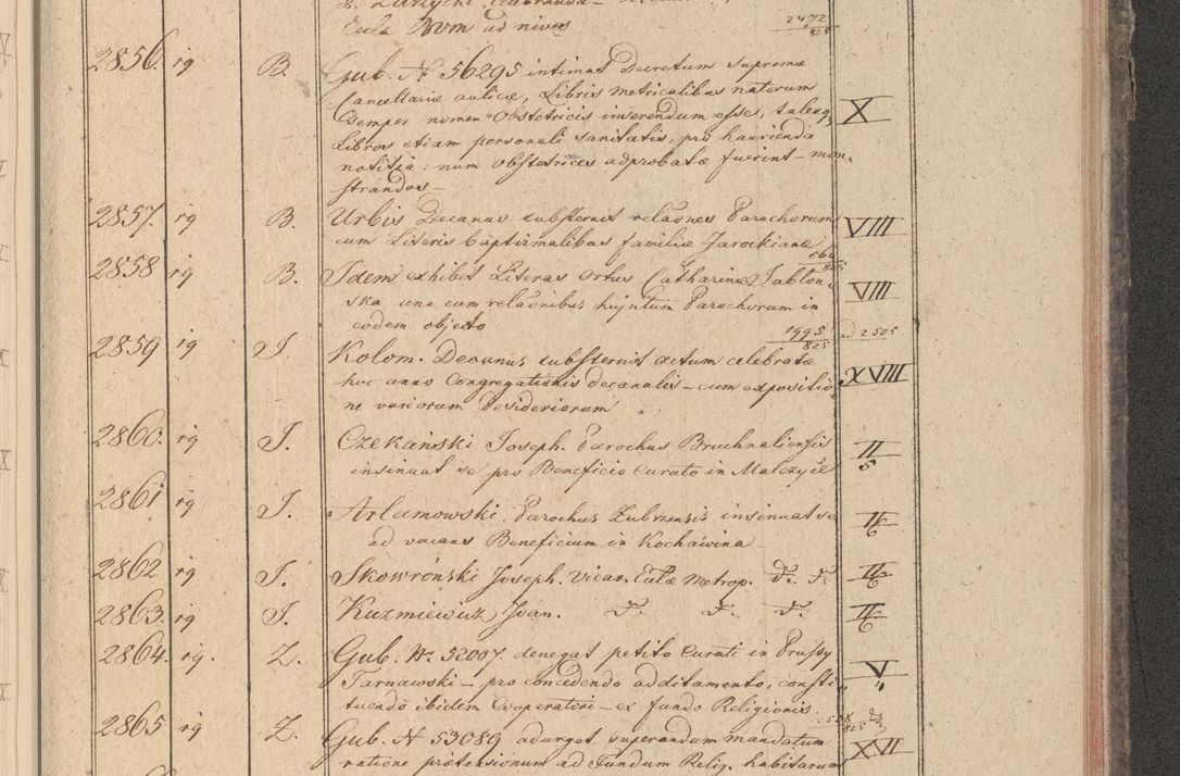 Zdjęcie nr 298 dla obiektu archiwalnego: Protocollon exhibitorum in Ecclesiasticis ex anno 1825