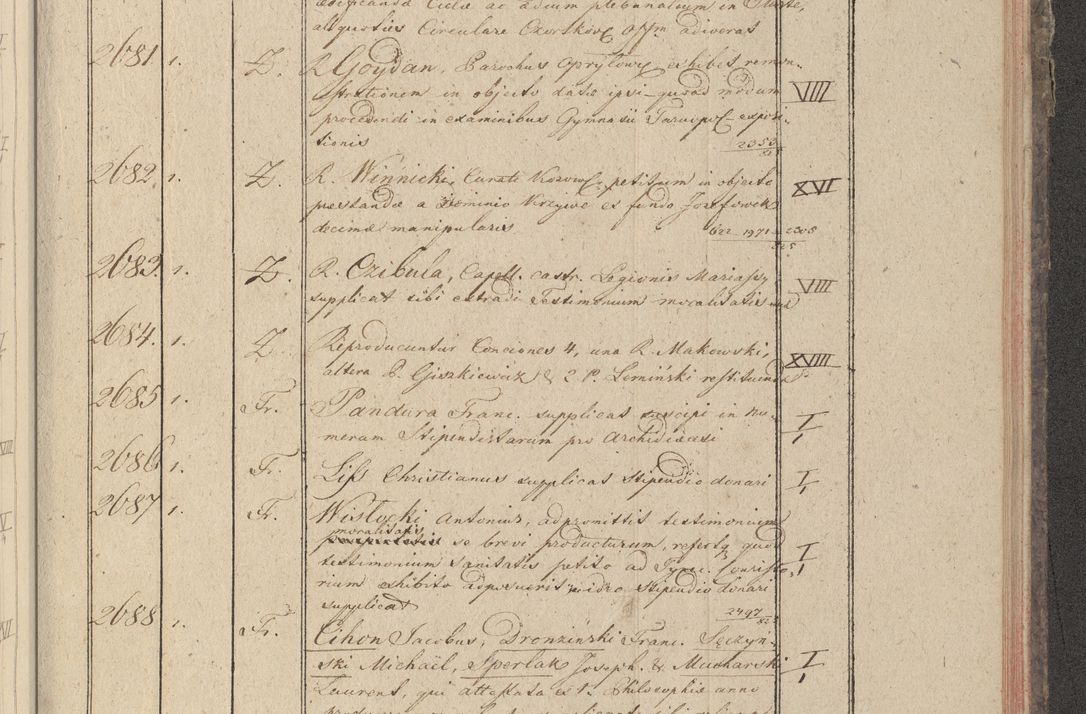 Zdjęcie nr 282 dla obiektu archiwalnego: Protocollon exhibitorum in Ecclesiasticis ex anno 1825