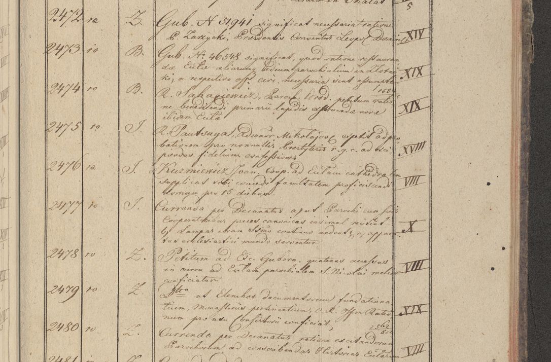 Zdjęcie nr 264 dla obiektu archiwalnego: Protocollon exhibitorum in Ecclesiasticis ex anno 1825