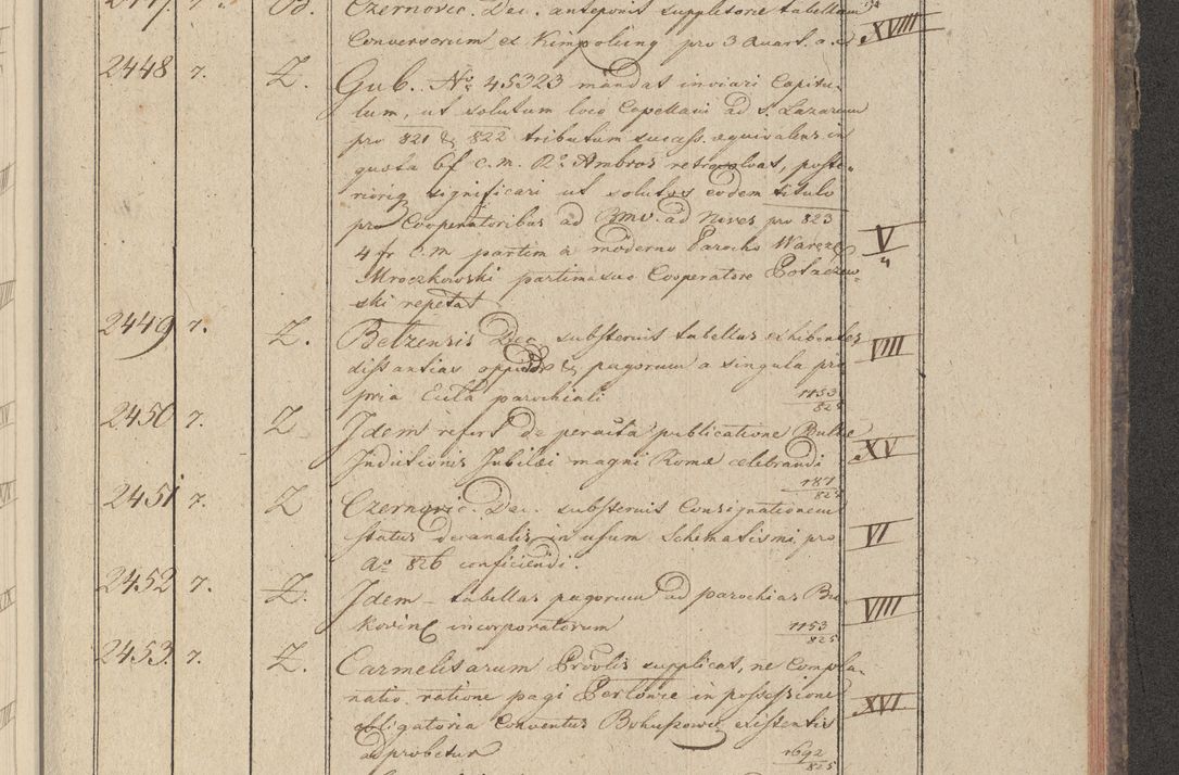 Zdjęcie nr 262 dla obiektu archiwalnego: Protocollon exhibitorum in Ecclesiasticis ex anno 1825