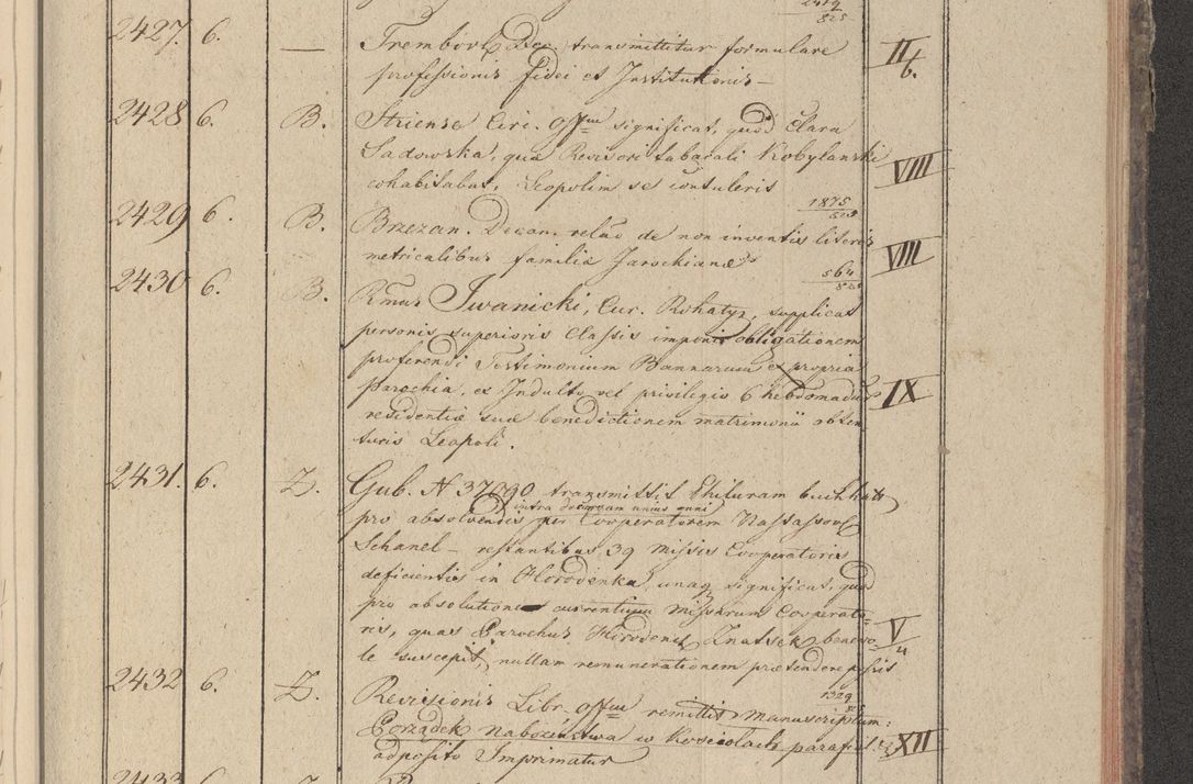 Zdjęcie nr 260 dla obiektu archiwalnego: Protocollon exhibitorum in Ecclesiasticis ex anno 1825