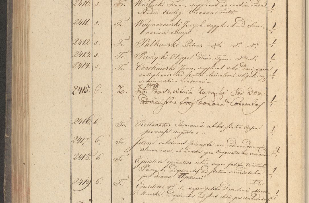 Zdjęcie nr 259 dla obiektu archiwalnego: Protocollon exhibitorum in Ecclesiasticis ex anno 1825